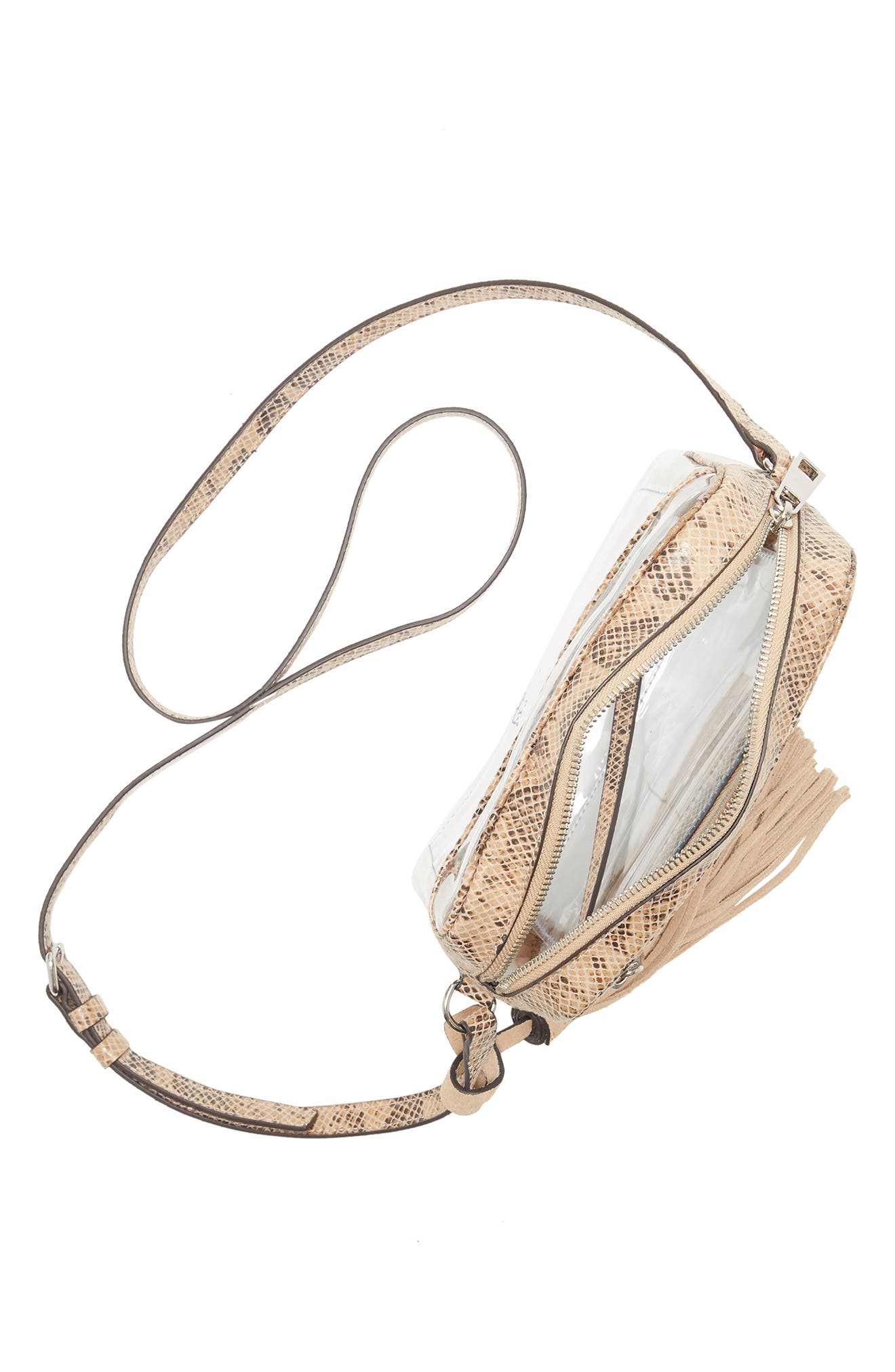 Lynza Transparent Crossbody, Alternate, color, NATURAL