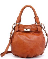 OLD TREND Leather Pumpkin Bucket Bag