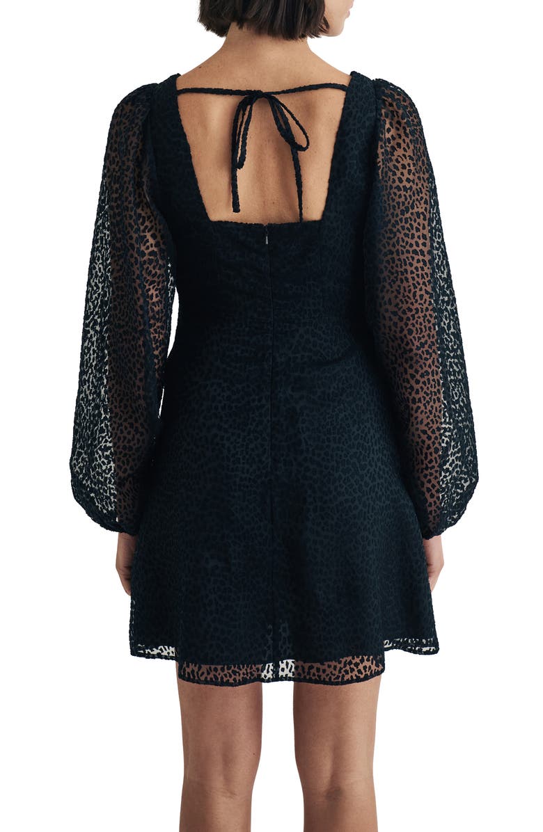 Nobody's Child Zendaya Animal Spot Burnout Long Sleeve Minidress, Alternate, color,