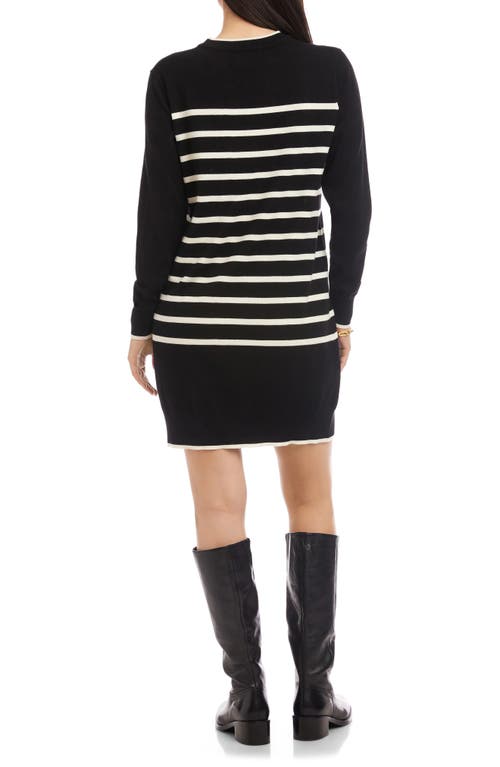 Karen Kane Long Sleeve Stripe Sweater Dress In Multi
