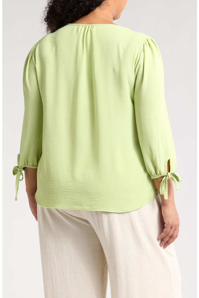 V-Neck Long Sleeve Top, Alternate, color, DARK CITRON