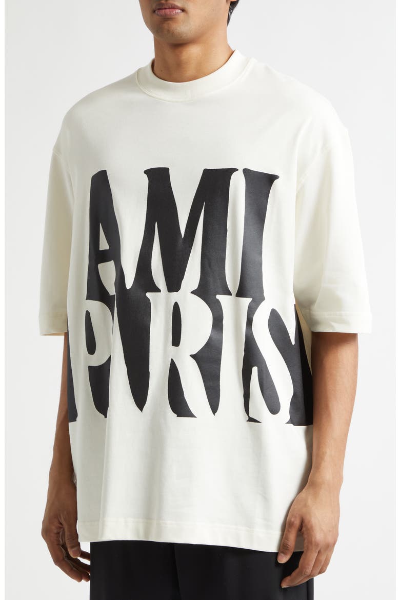 Oversize Logo Graphic T-Shirt, Alternate, color, BLANC CREME