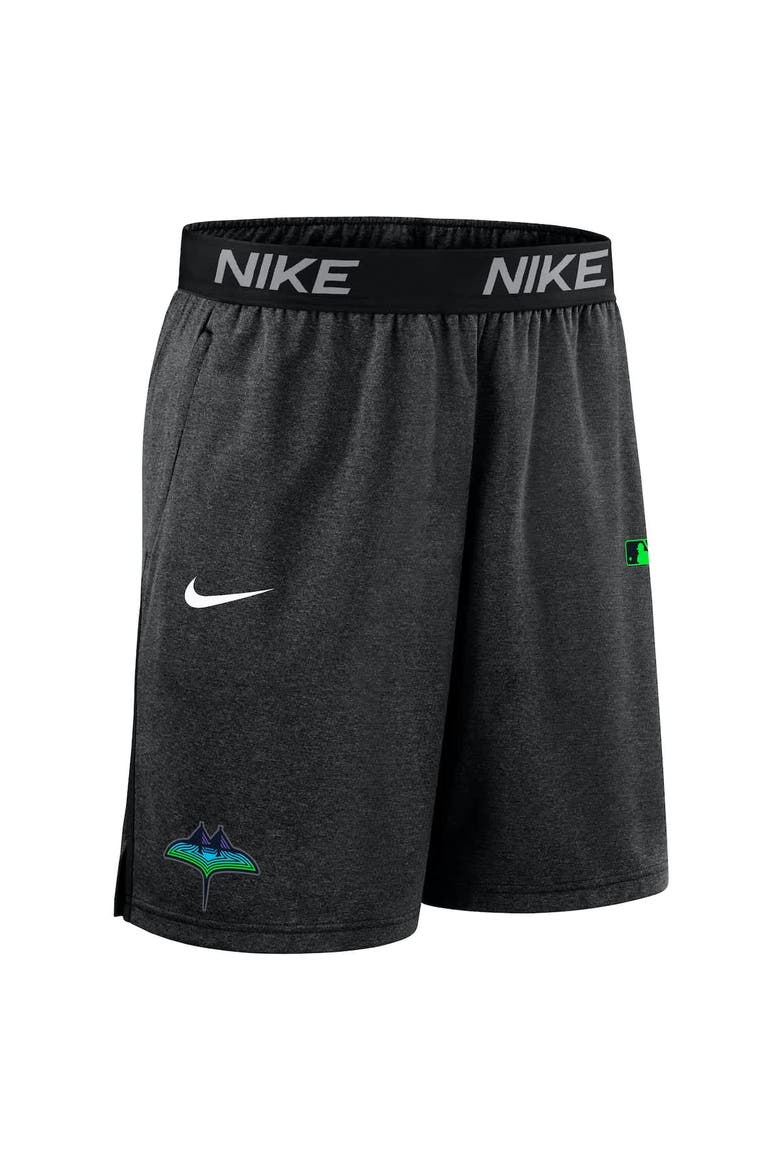 Men's Nike  Black Tampa Bay Rays Authentic Collection City Connect Performance Knit Shorts, Alternate, color, Black