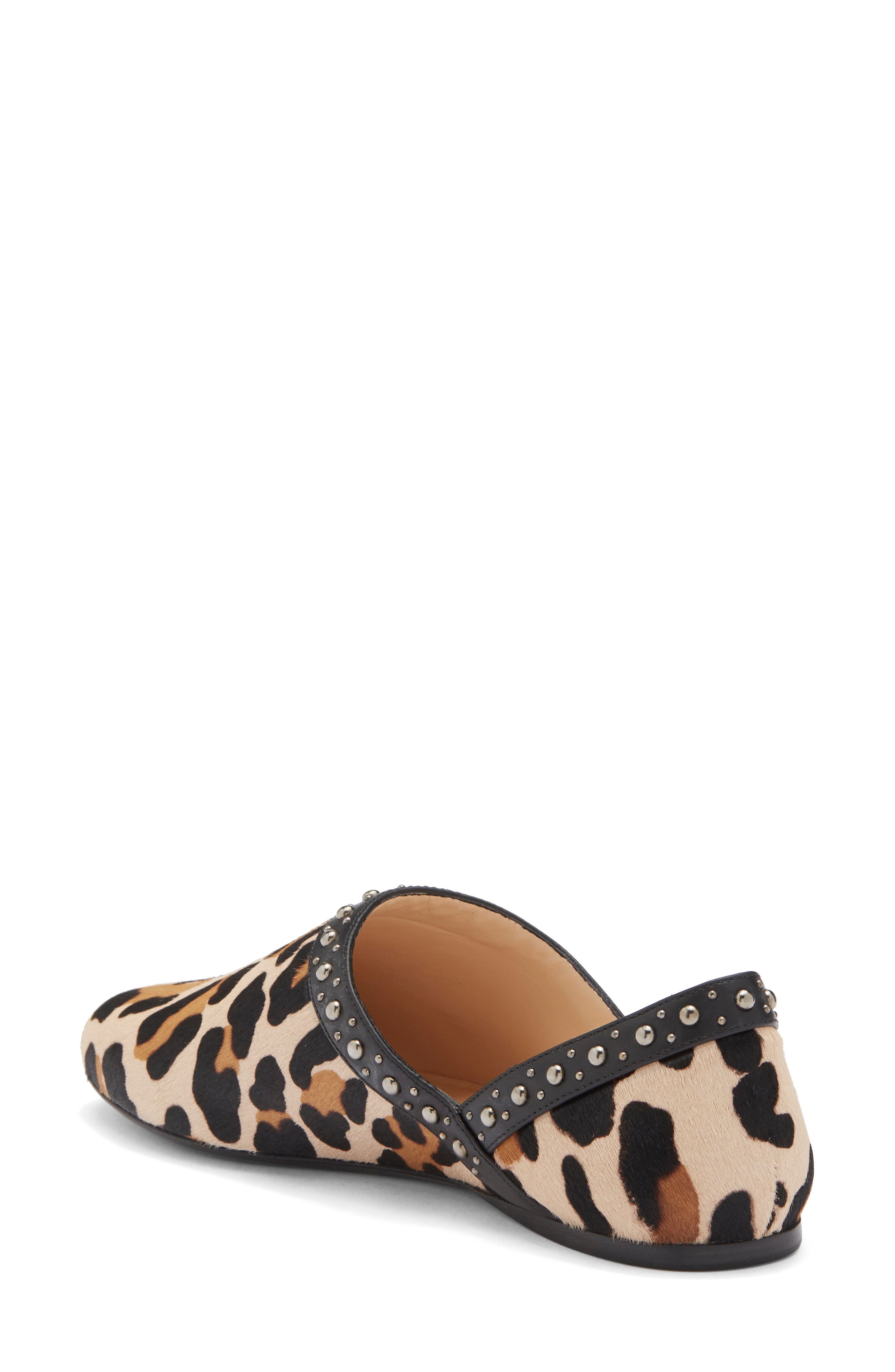 Longchamp Leopard Print Genuine Calf Hair Ballet Flat, Alternate, color, 