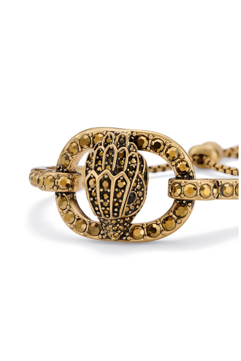 Chelsea Eagle Head Slider Cuff Bracelet, Alternate, color, BRASS