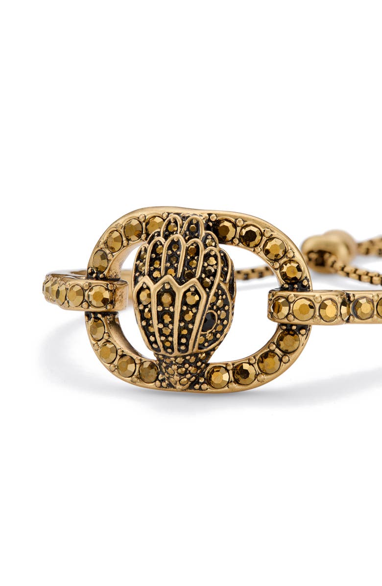 Kurt Geiger London Chelsea Eagle Head Slider Cuff Bracelet, Alternate, color, Brass