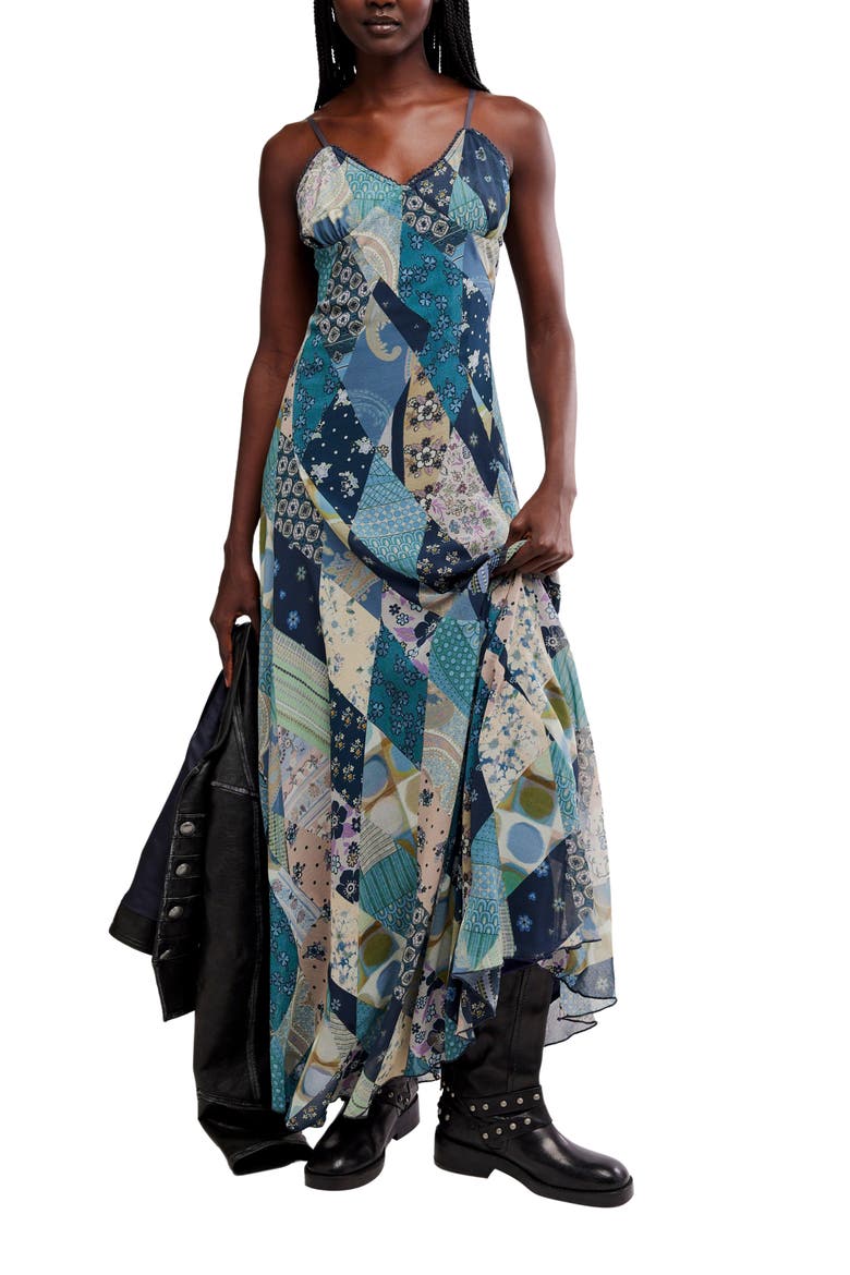 Tis the Season Maxi Dress, Main, color, STORM COMBO