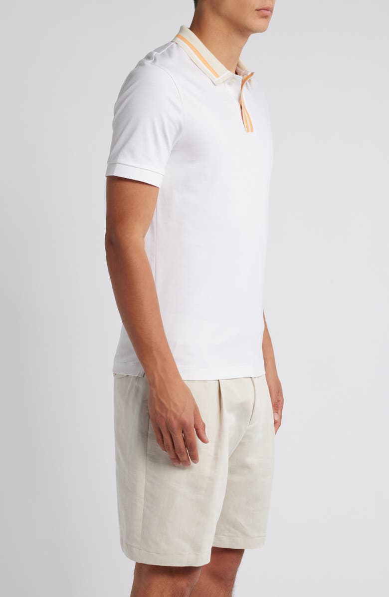 BOSS Phillipson Cotton Polo, Alternate, color, White