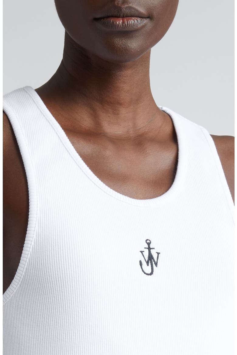 Anchor Logo Embroidered Tank, Alternate, color, WHITE