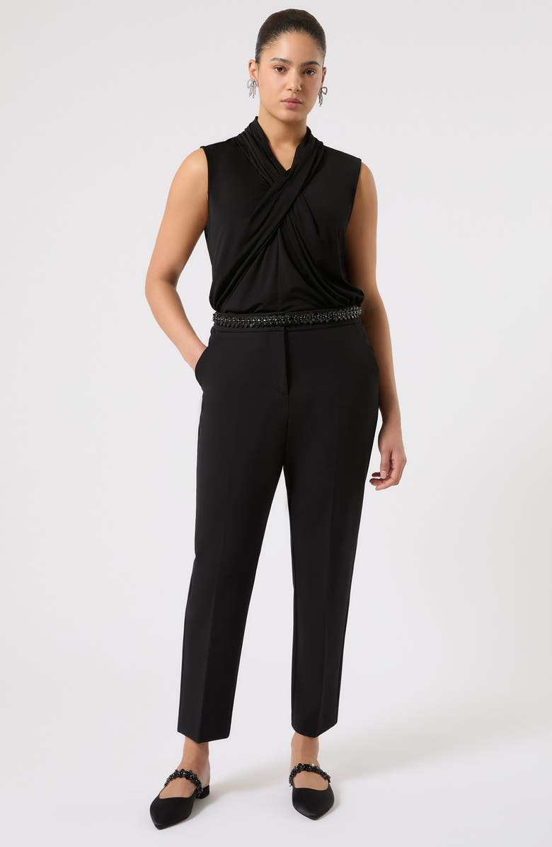 Marina Rinaldi Double Face Jersey Pants, Alternate, color,