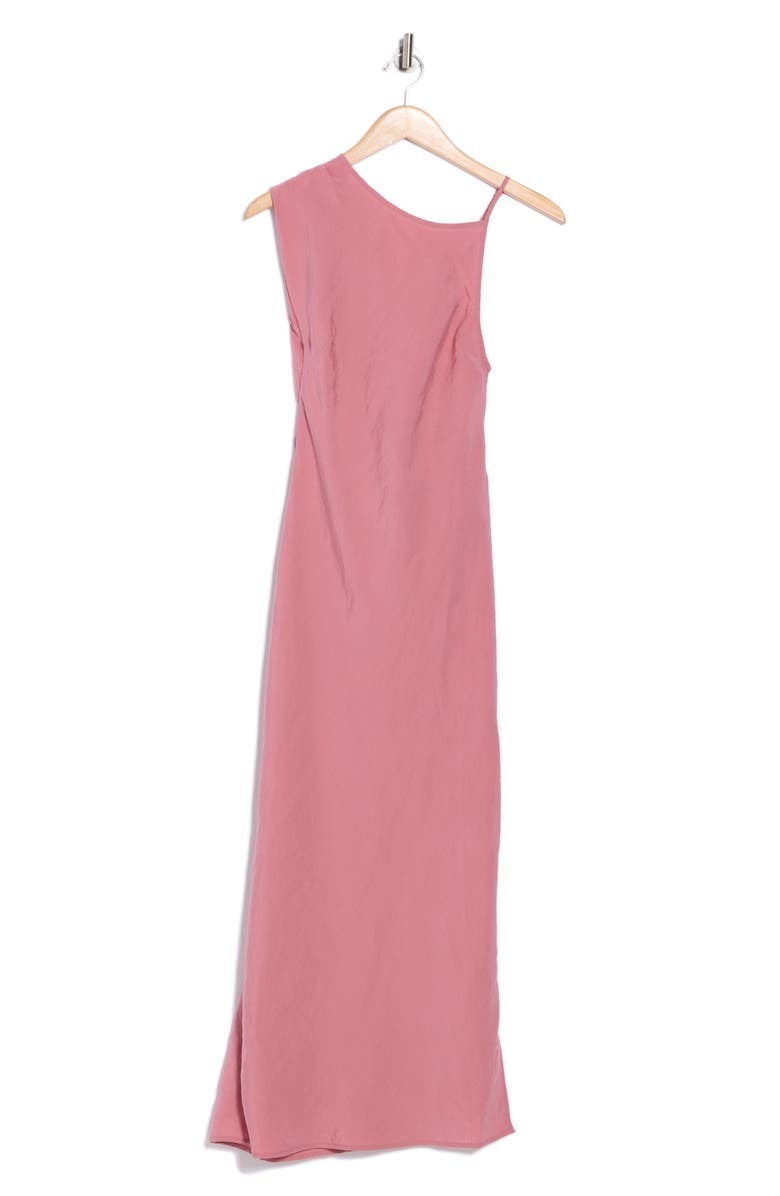ASOS DESIGN One Shoulder Midi Dress, Alternate, color, Pink