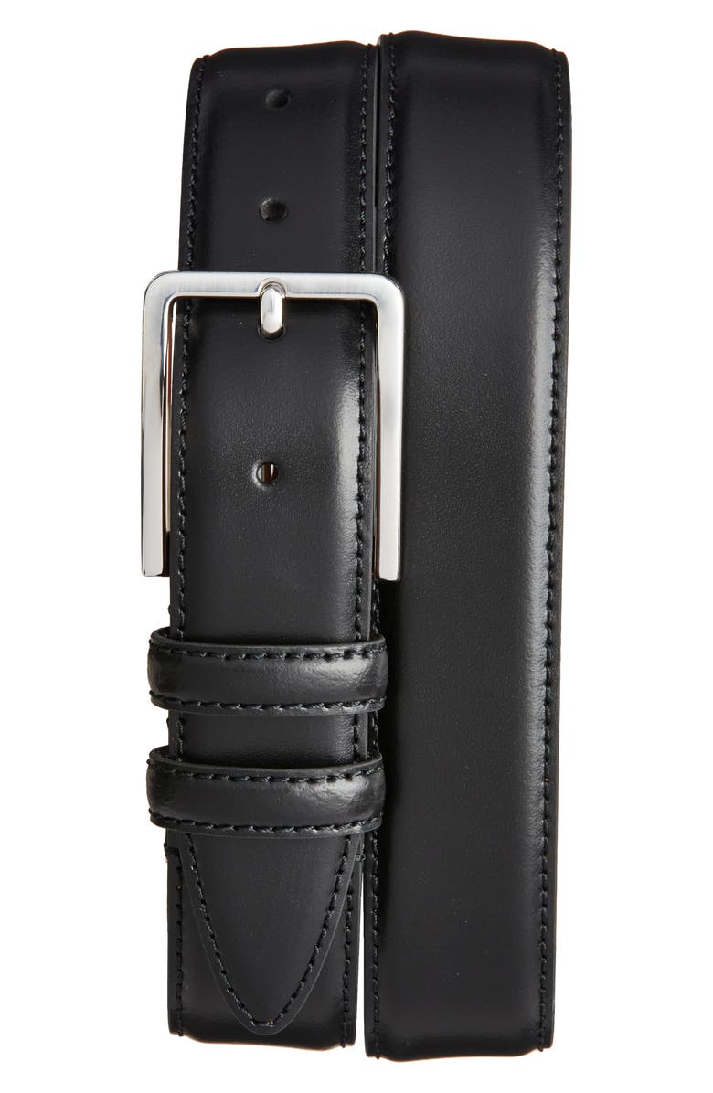 Nordstrom Travis Leather Belt, Main, color, Black