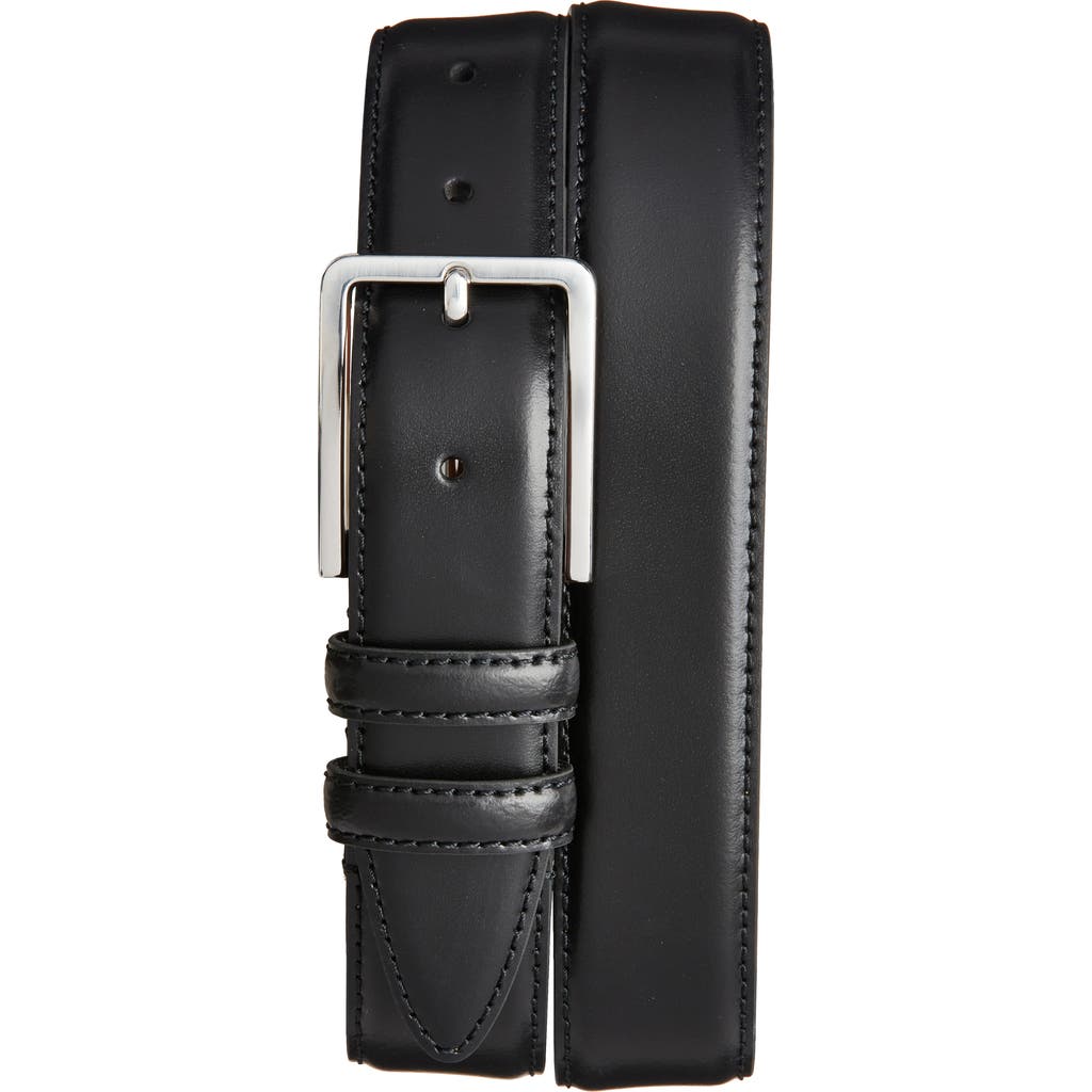 Nordstrom Travis Leather Belt In Black