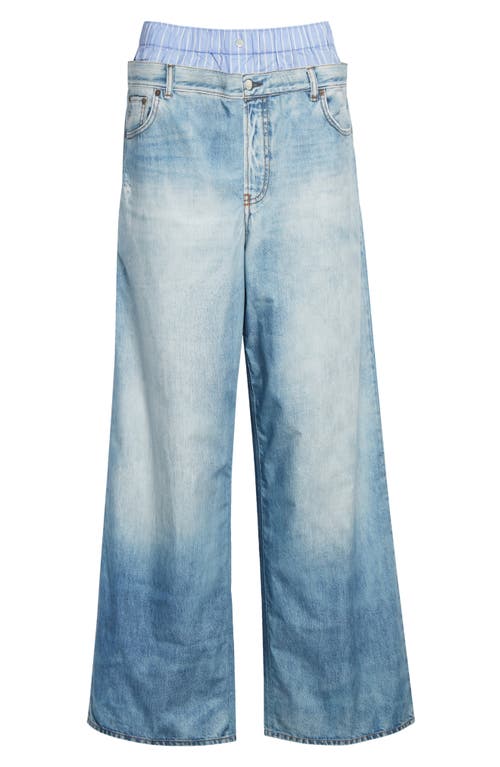 Acne Studios Trompe L'oeil Cotton Poplin Wide-leg Pants In Black