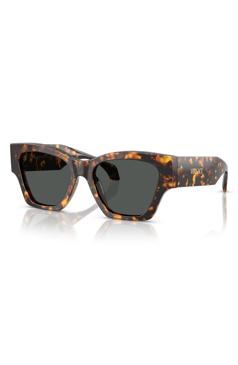 Versace 53mm Square Sunglasses, Alternate, color, Havana Tortoise / Dark Grey