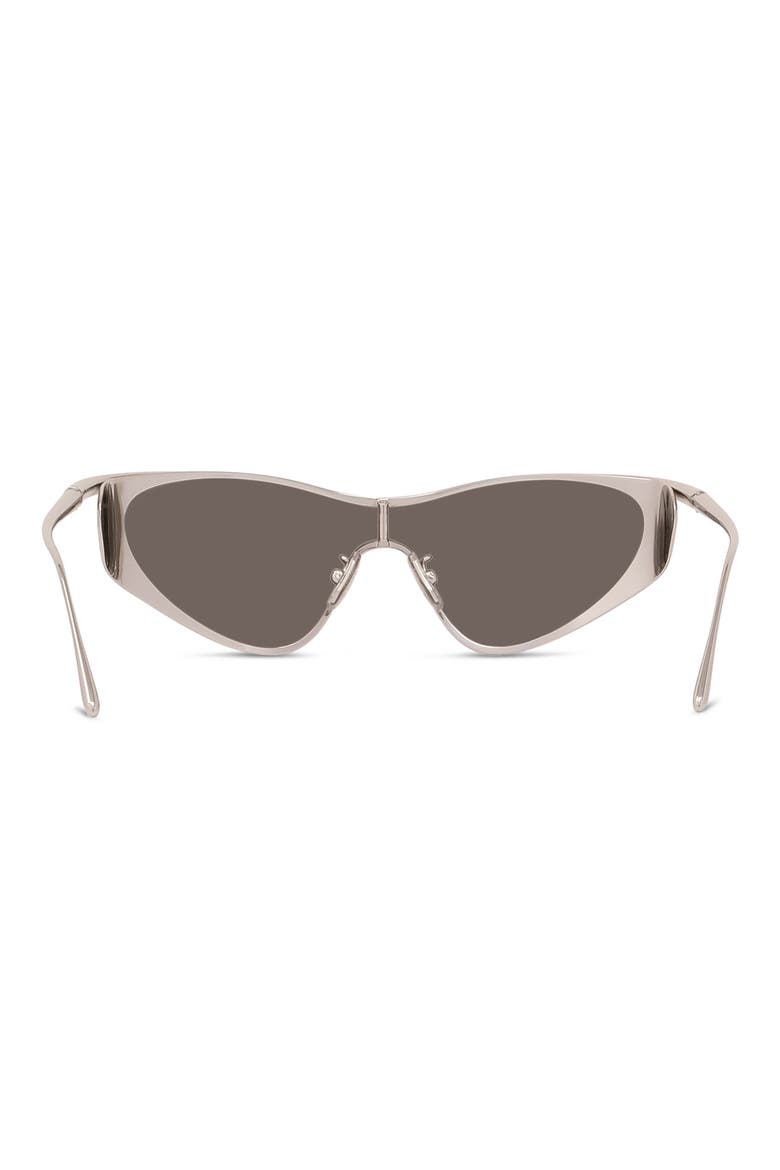125mm Mask Sunglasses, Alternate, color, SHINY PALLADIUM / SMOKE MIRROR