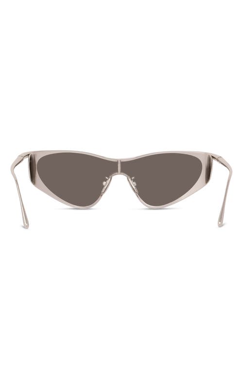 Loewe 125mm Mask Sunglasses In Shiny Palladium/smoke Mirror