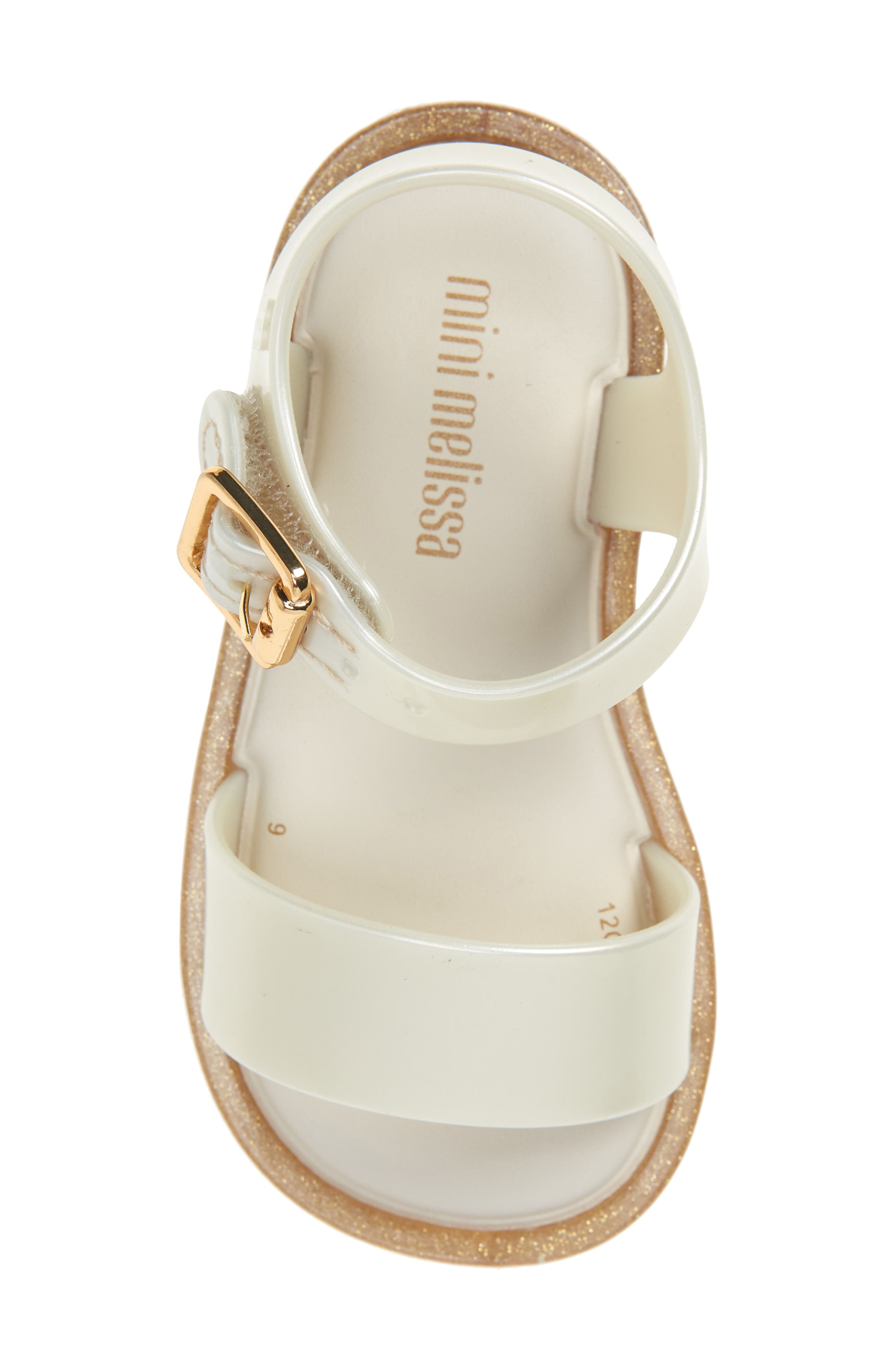 Mar Glitter Jelly Sandal, Alternate, color, WHITE/ WHITE GLITTER