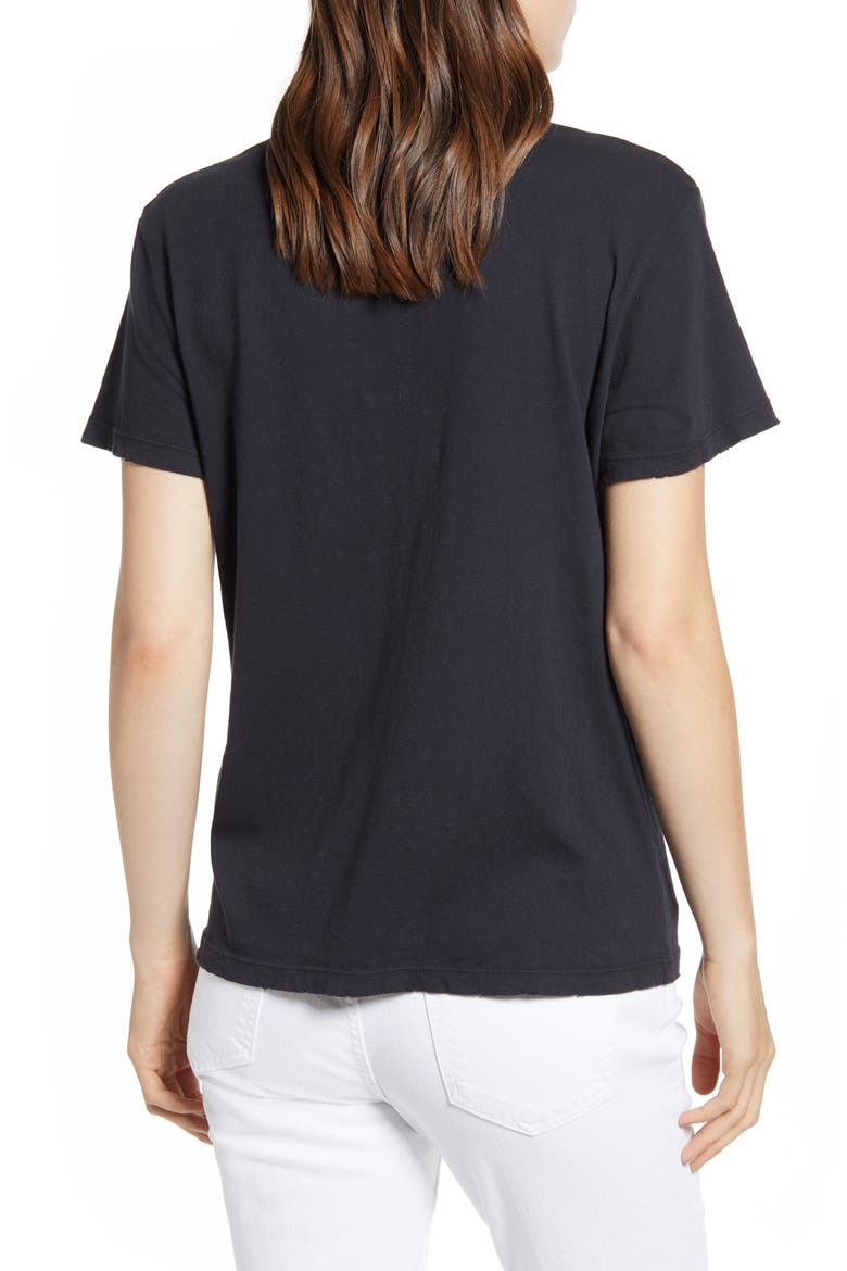 The Perfect V-Neck Tee, Alternate, color, CAVIAR