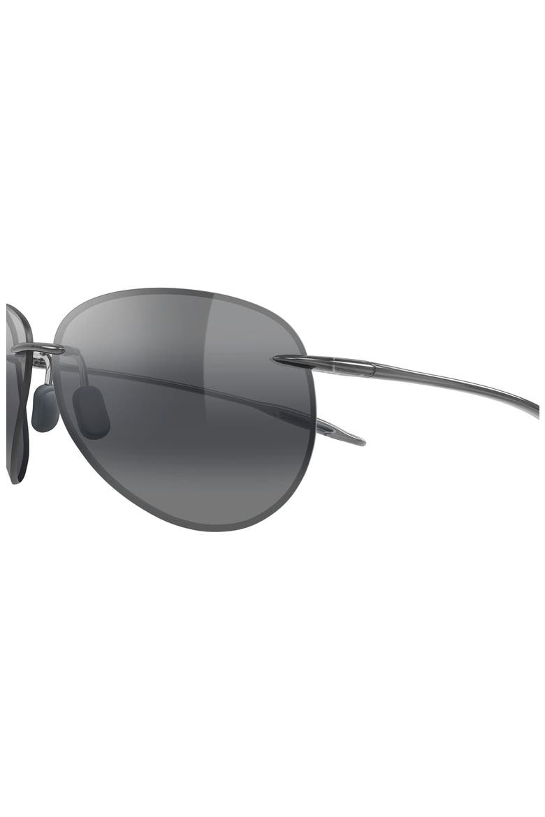 Sugar Beach 62mm PolarizedPlus2® Round Sunglasses, Alternate, color, GREY