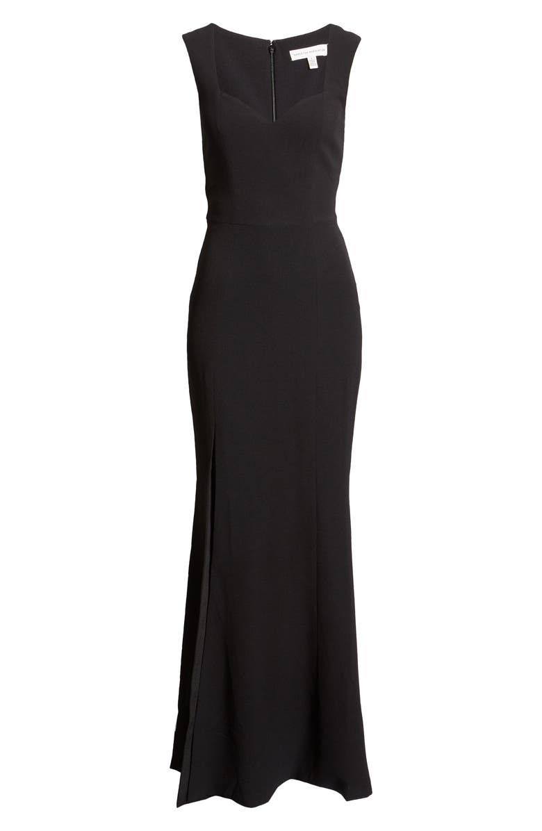 Dress the Population Monroe Side Slit Gown, Alternate, color, Black