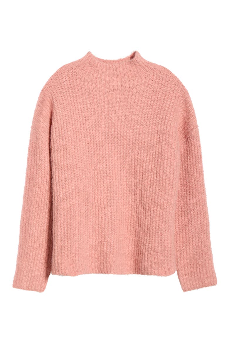 Mock Neck Sweater, Alternate, color, MAUVE