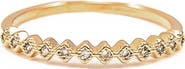 Bearfruit Jewelry 14k Gold Plated Thin Crystal Band Ring Minimalist Dainty Daily Wear