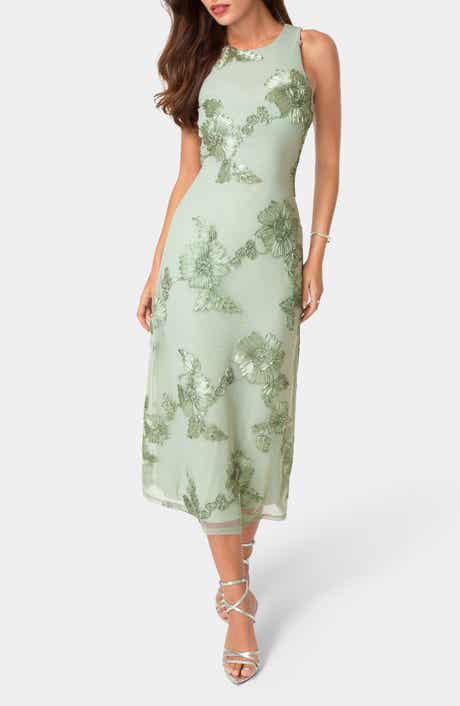 Soutache A-Line Maxi Dress