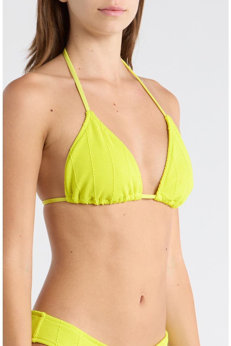 Vibe Surf Triangle Bikini Top, Alternate, color, LIME