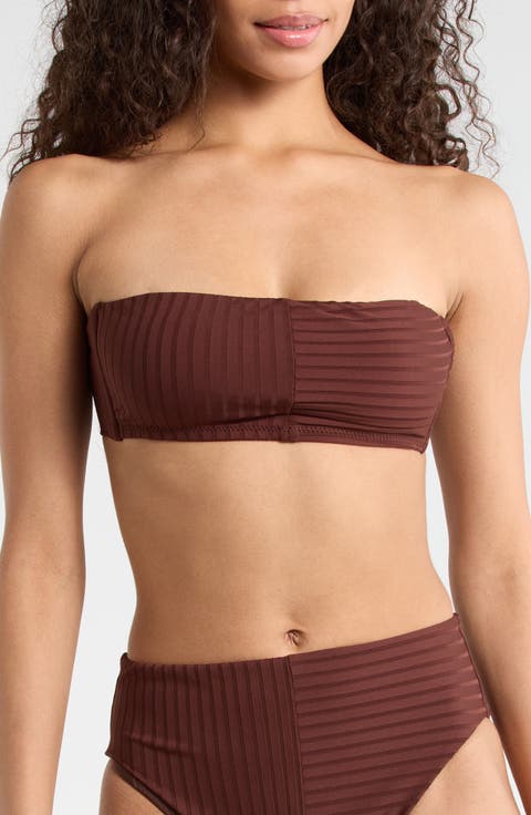 Bandeau Rib Bikini Top