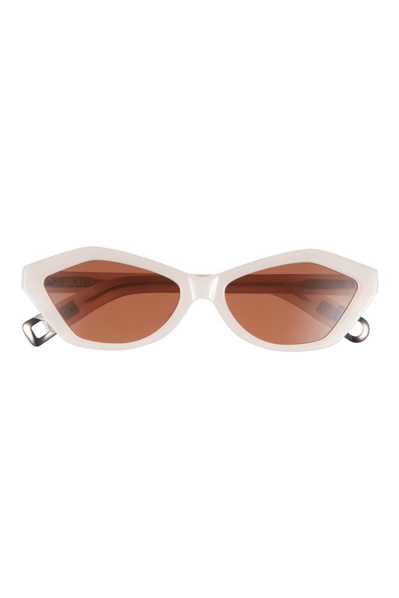 Les Lunettes Bambino Cat Eye Sunglasses, Main, color, PEARL/ SILVER/ CHOCOLATE