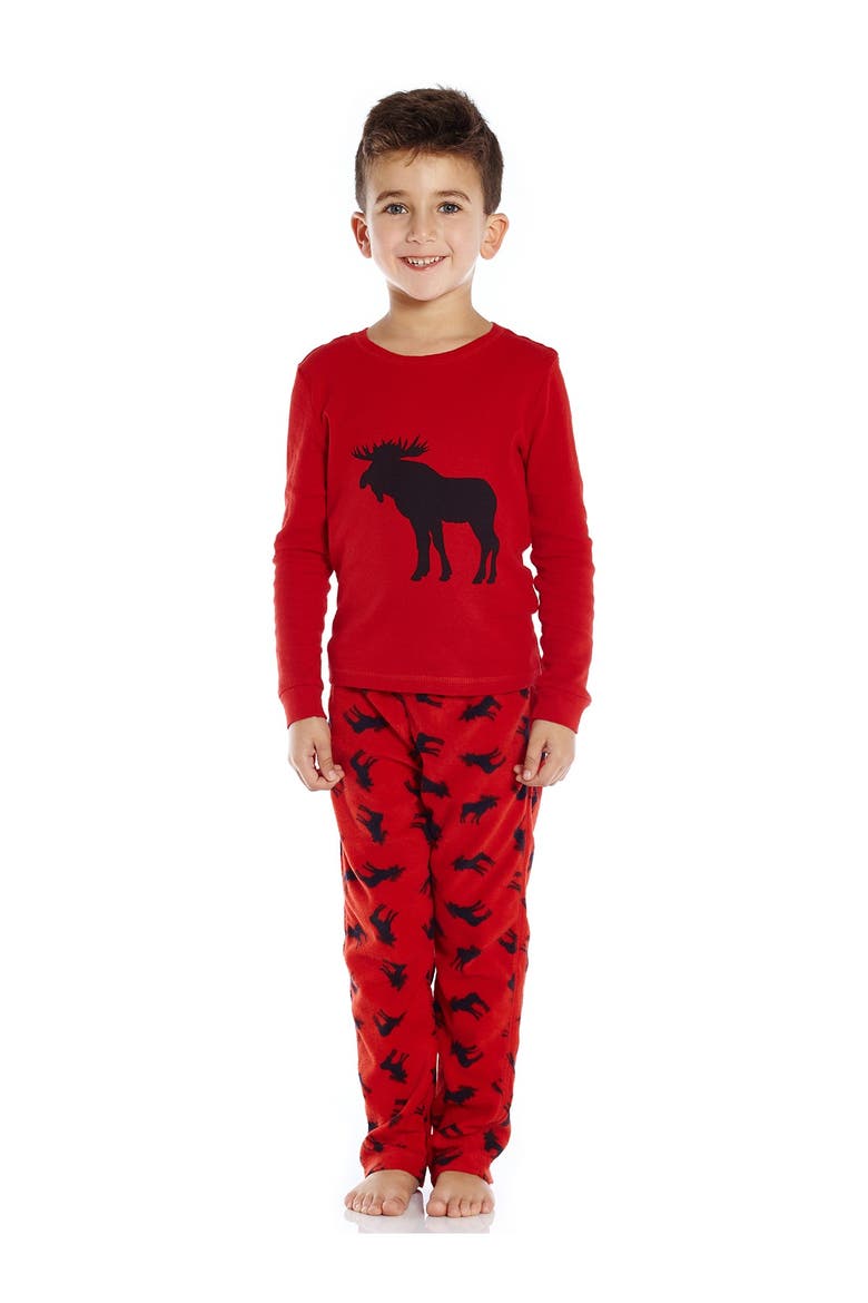 Red Moose 2-Piece Pajama Set, Main, color, RED