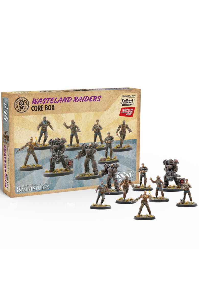 Fallout Miniatures Wasteland Raiders 8 Resin Figures, Main, color, Multicolored