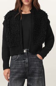 AllSaints Elias Loopy Wool Blend Cardigan