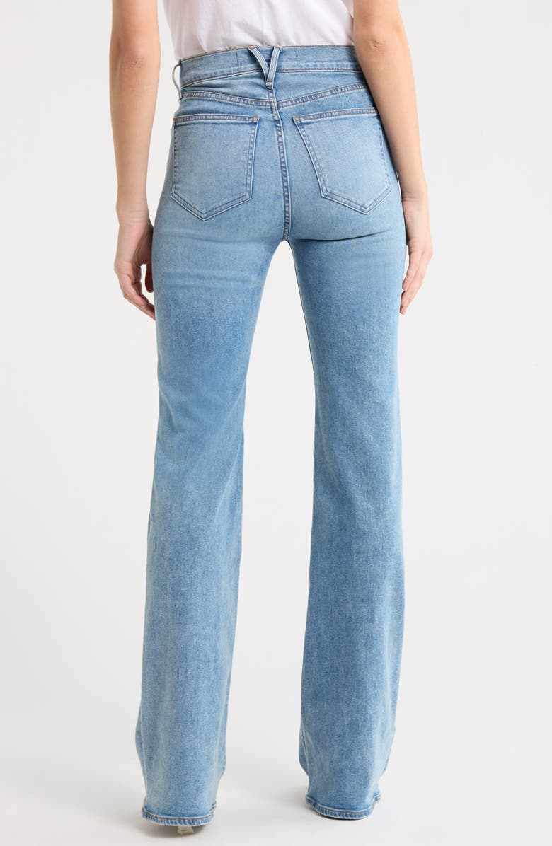 Veronica Beard Crosbie High Waist Slim Wide Leg Jeans, Alternate, color, Rebel Stone