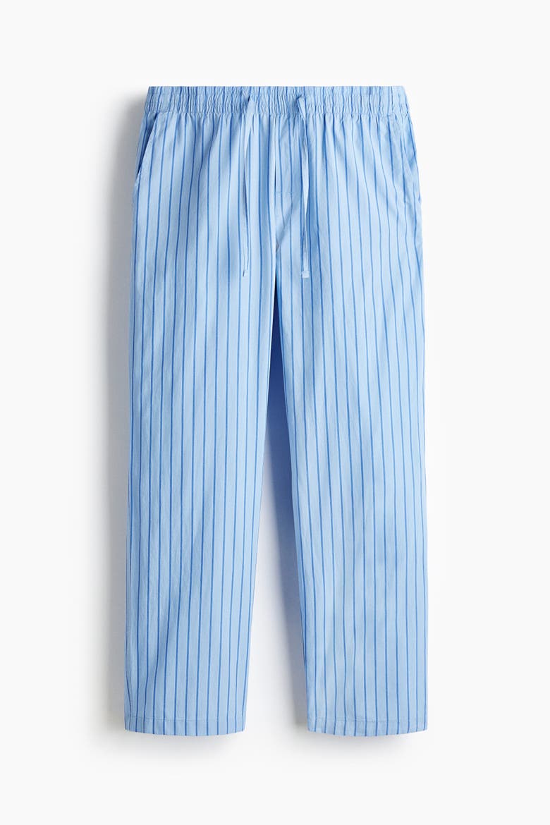 Relaxed-fit Poplin Pants, Alternate, color, Light blue/striped