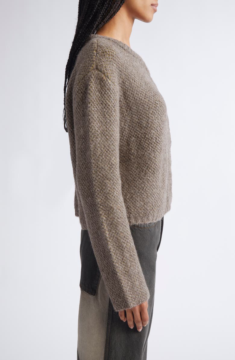 Eckhaus Latta Merino Wool Blend Cardigan, Alternate, color, Finch