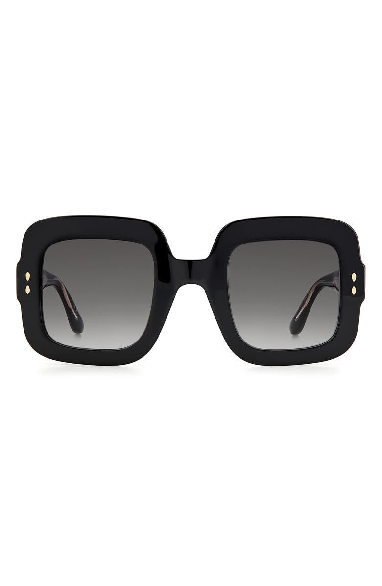 Isabel Marant 49mm Square Sunglasses, Main, color, Black / Grey Shaded