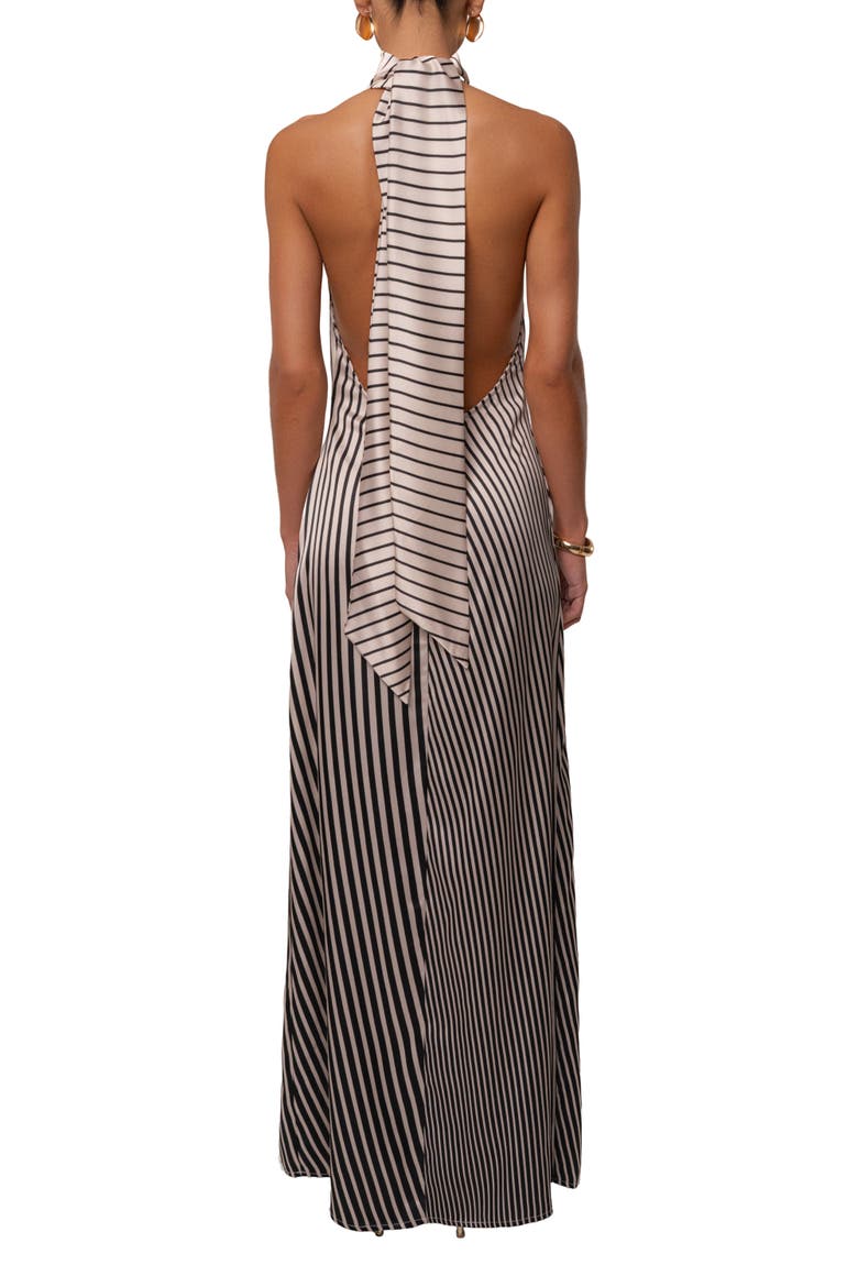 Gleam Striped Maxi Dress, Alternate, color, Ivory