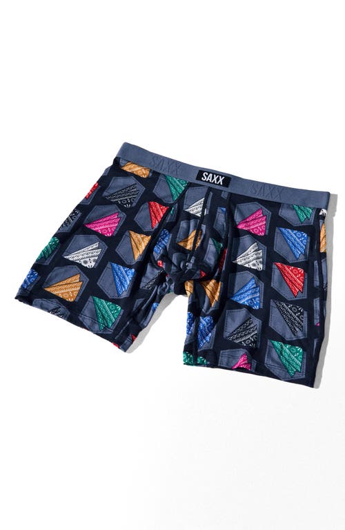 Saxx Vibe Xtra Boxer Briefs In Blue