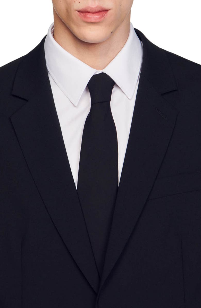 SANDRO Virgin wool suit jacket, Alternate, color, 