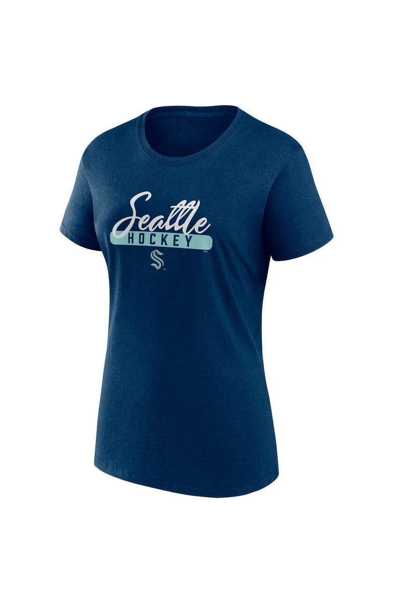 FANATICS Women's Fanatics Branded Navy/Light Blue Seattle Kraken Two-Pack Fan T-shirt Set, Alternate, color,