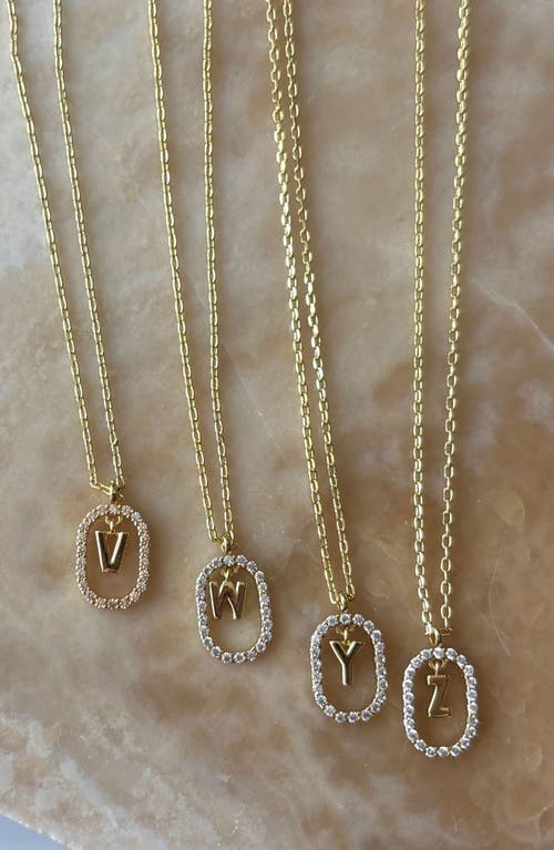 Adornia Floating Letter Initial Cubic Zirconia Pendant Necklace
