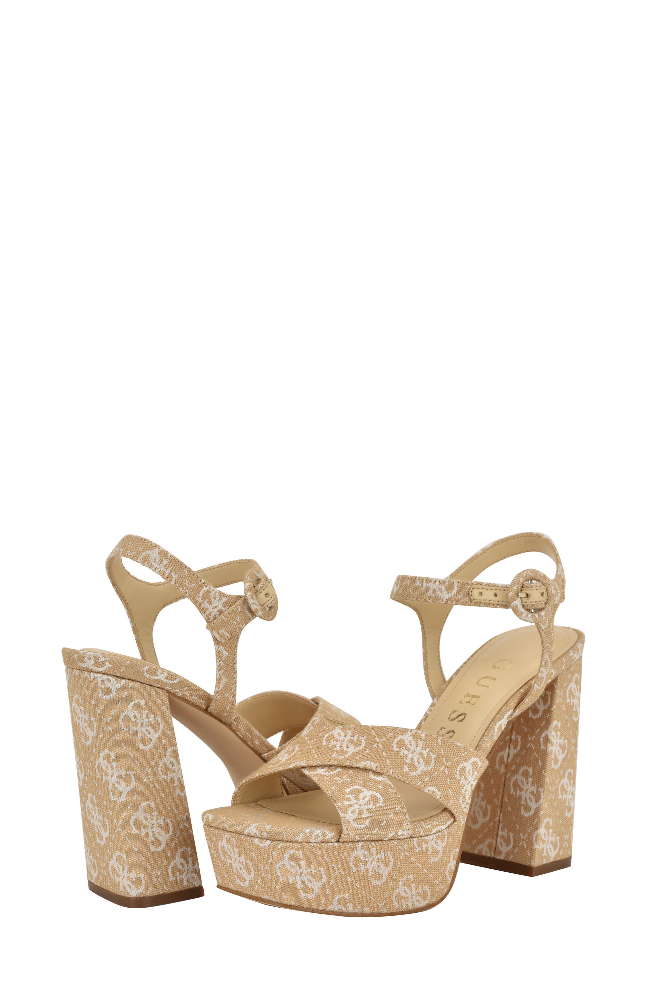 GUESS Vallenn Ankle Strap Platform Sandal, Alternate, color, 