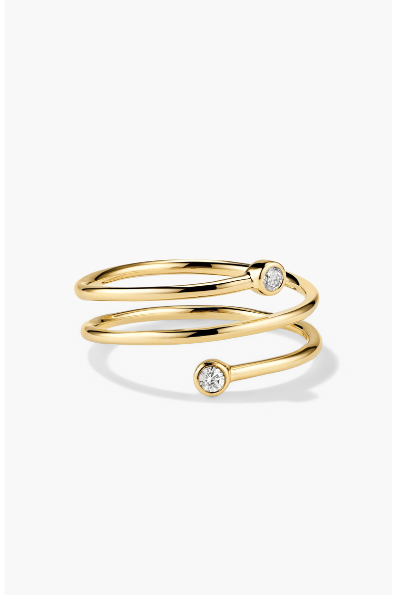 Diamond Coil Ring, Alternate, color, Yellow Gold