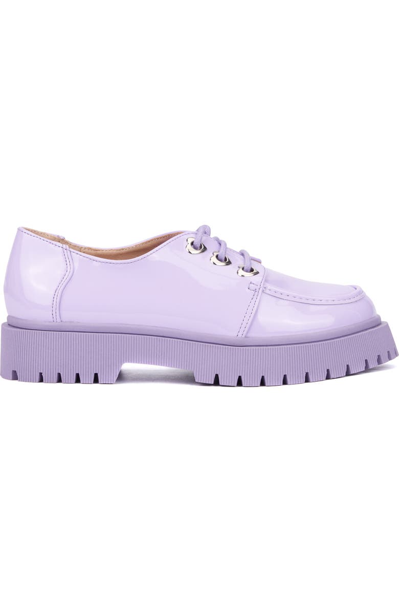 OLIVIA MILLER Kids' Lug Sole Patent Derby, Alternate, color, Purple