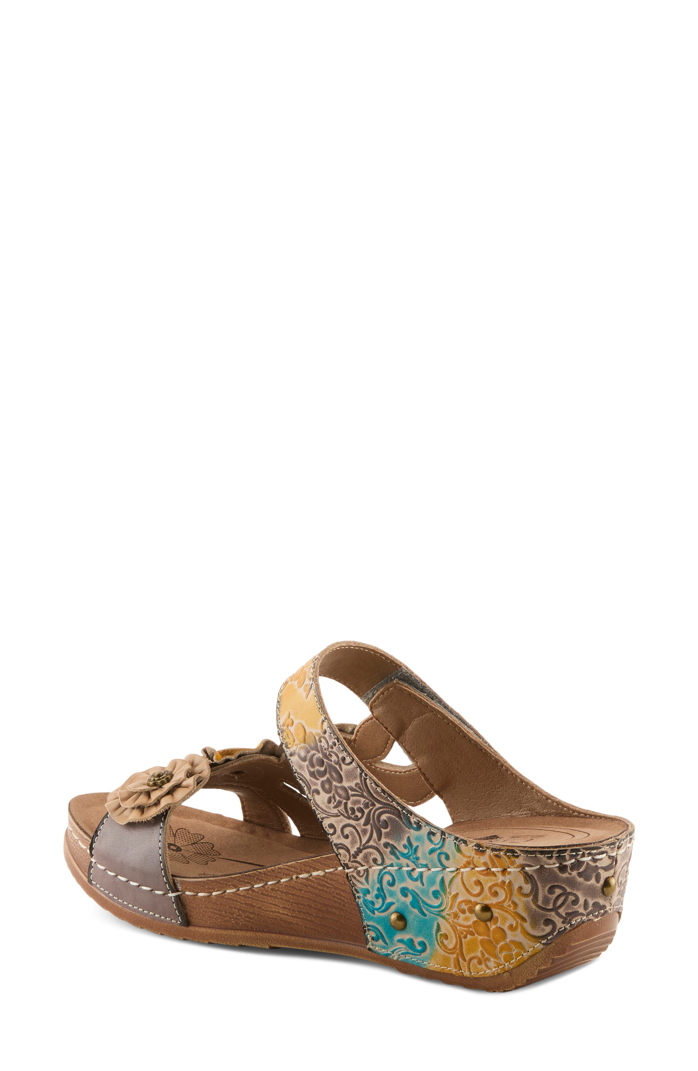 L'Artiste by Spring Step Oh So Sweet Platform Sandal, Alternate, color, Grey Multi