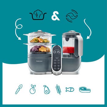 Babymoov® 2024 Duo Meal 6-in-1 Food Prep System in Grey