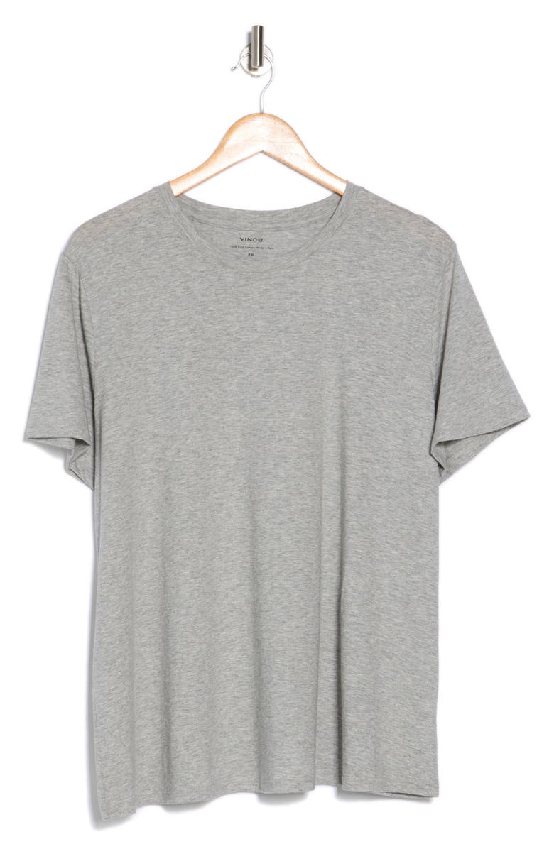 Vince Essential Crewneck Tee, Alternate, color, Heather Grey