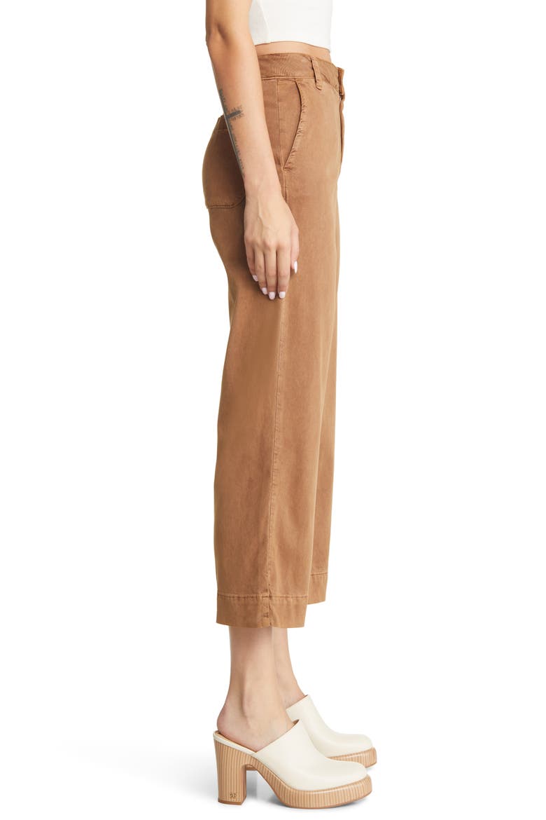 Saige Wide Leg Crop Pants, Alternate, color, WARM COPPER